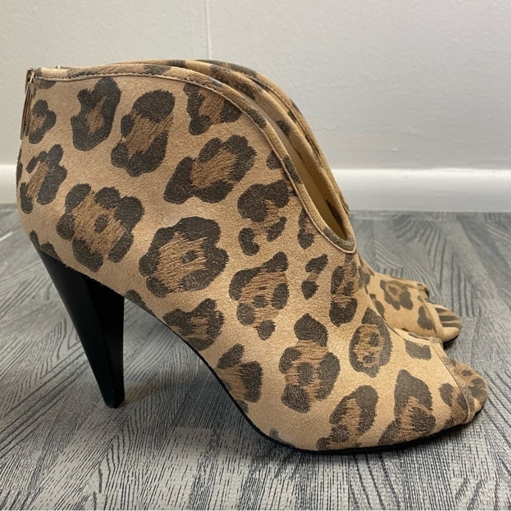 Leopard Heeled Bootie